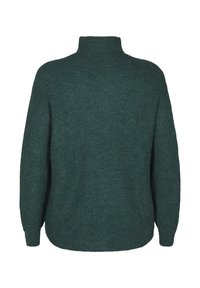 Zizzi FLASH MIT HOHEM KRAGEN UND REISSVERSCHLUSS - Svetr - sea moss mel