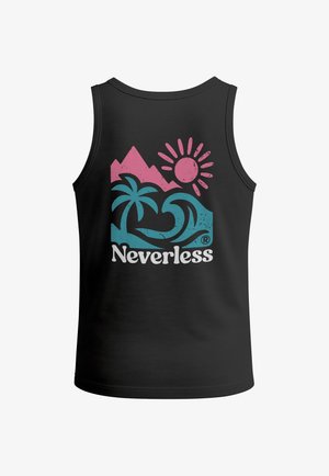 Neverless, TANKTOP HERREN MIT GRAFIK-PRINT - BEACH MOUNTAIN - TRÄGERSHIRT - Top - schwarz