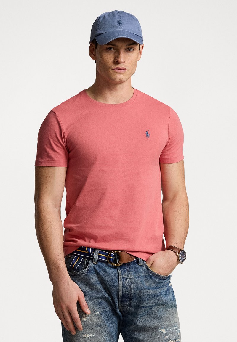 Polo Ralph Lauren CUSTOM SLIM FIT JERSEY CREWNECK T-SHIRT - Basic póló - adirondack berry