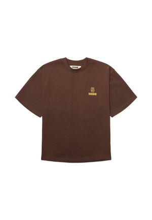 Woodbird, BALO LUCKY TEE - T-shirts print - dark brown