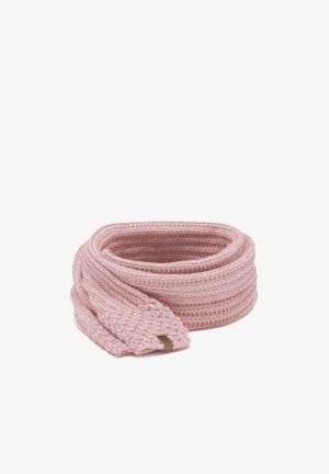 Sweter w kolorze miękkiego różu, z teksturowanym wykończeniem i warkoczowymi wzorami. Elastyczny design z gładką krawędzią i małą etykietą.