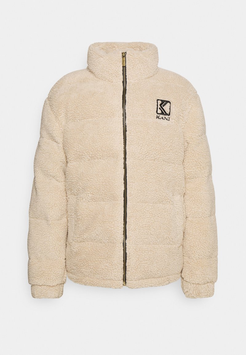 Karl Kani - RETRO TEDDY PUFFER JACKET UNISEX - Žieminė striukė - light sand, Padidinti