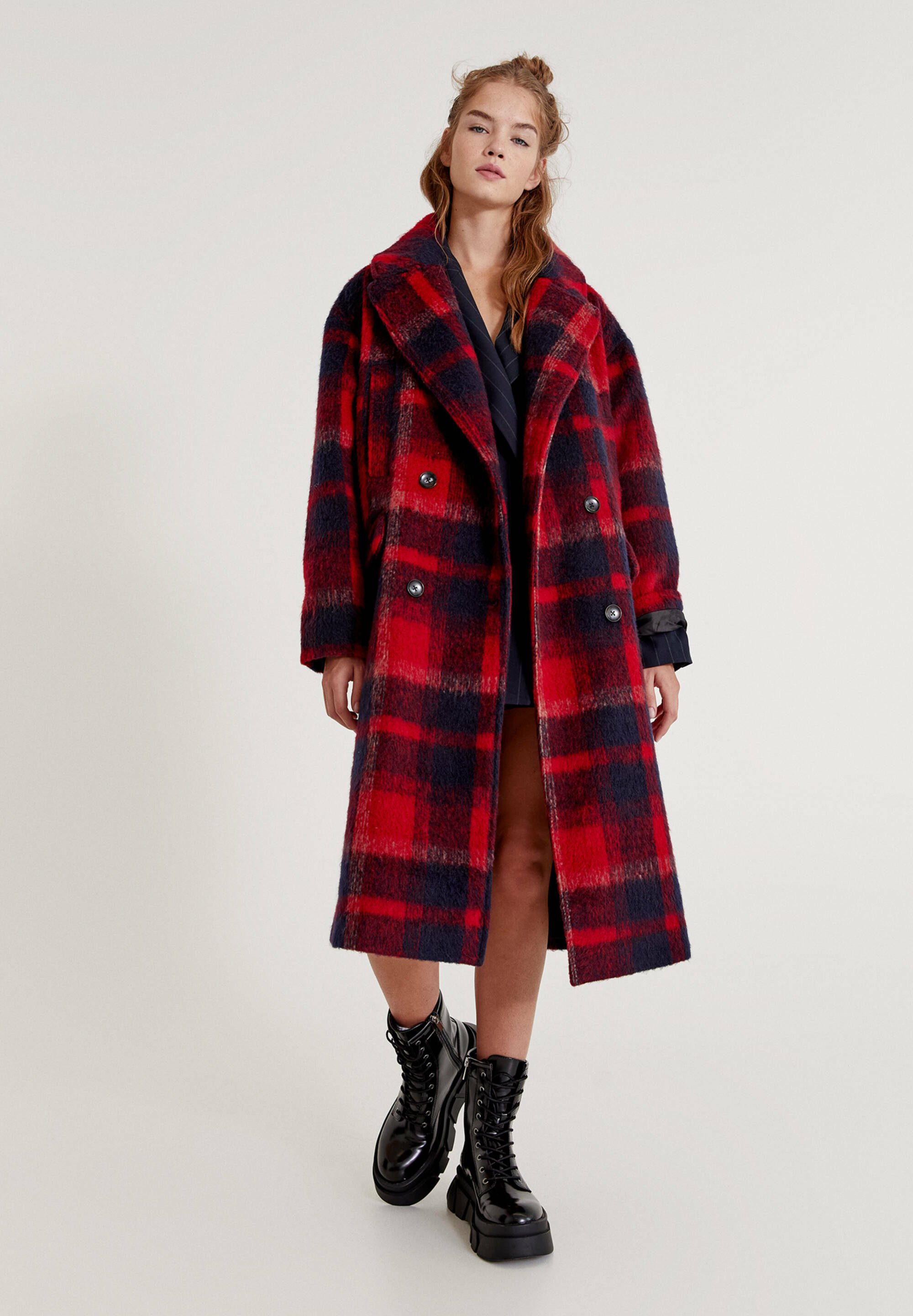 pull and bear red coat