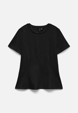 Vero Moda ABBY PEPLUM - T-shirt basic - black