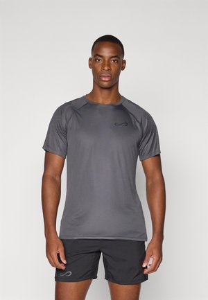 FEISTY HEXAGON - Print T-shirt - titanium