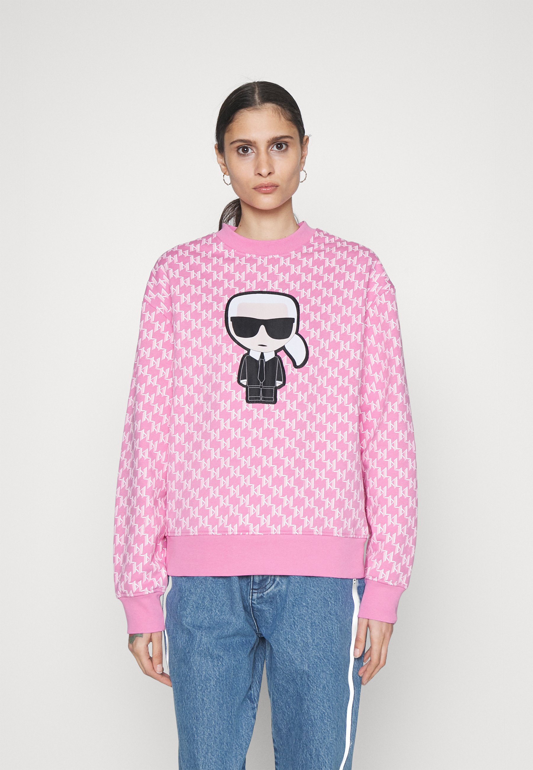 KARL LAGERFELD IKONIK MONOGRAM - Sweatshirt - candy pink/pink -  Zalando.co.uk