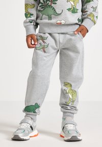 Lindex TROUSERS JOGGING DINO - Tracksuit bottoms - grey
