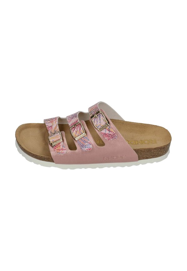 Pantolette flach - rosa