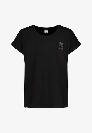 Sublevel, SUBLEVEL BASIC T-SHIRT MIT LOGO - T-Shirt print - black
