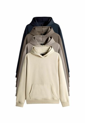 REGULAR FIT - 4 PACK HOODED - Luvtröja - navy blue brown