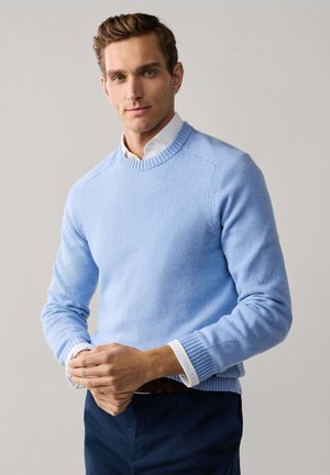Hackett London, HACKETT LONDON JUMPER SADDLE CREW - Jersey de punto - summer blue