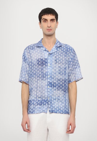 120% Lino SHORT SLEEVE REGULAR FIT MEN SHIRT - Skjorte - washed blue