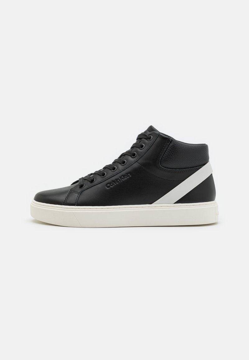 Calvin Klein LACE UP ARCHIVE STRIPE - Sneaker high - black/white