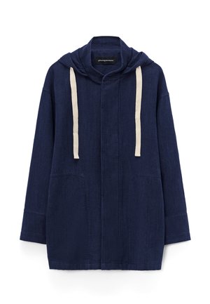 ADOLFO DOMINGUEZ, ADOLFO DOMINGUEZ OVERSIZE PARKA WITH DRAWSTRING OVERSIZE PARKA WITH DRAWSTRING - Cappotto corto - indigo