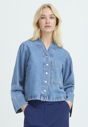 KACILA - Bluza s gumbima - mid blue denim