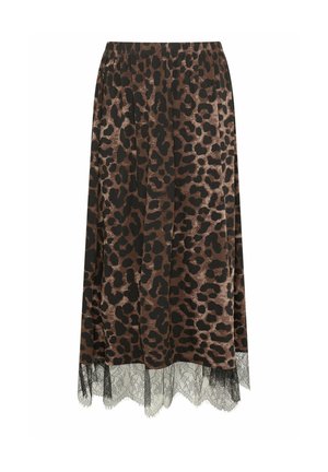 Yours Clothing, PLUS SIZE MAXI SKIRTS - A-Linien-Rock - brown