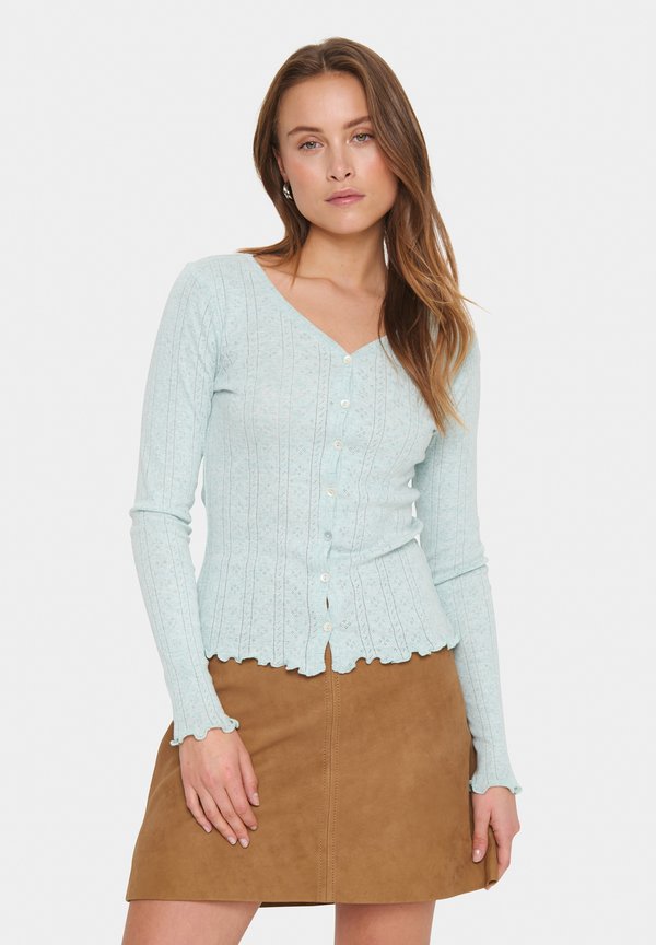 GRUSZ POINTELLE - Strickjacke - saltwater slide