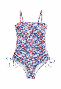 Unselected, navy blue red disty floral