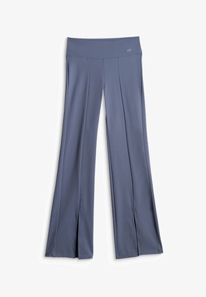 4F, 4F SPODNIE DO JOGI Z ROZSZERZANYMI NOGAWKAMI DAMSKIE - NIEBIESKIE XS - Tights - denim