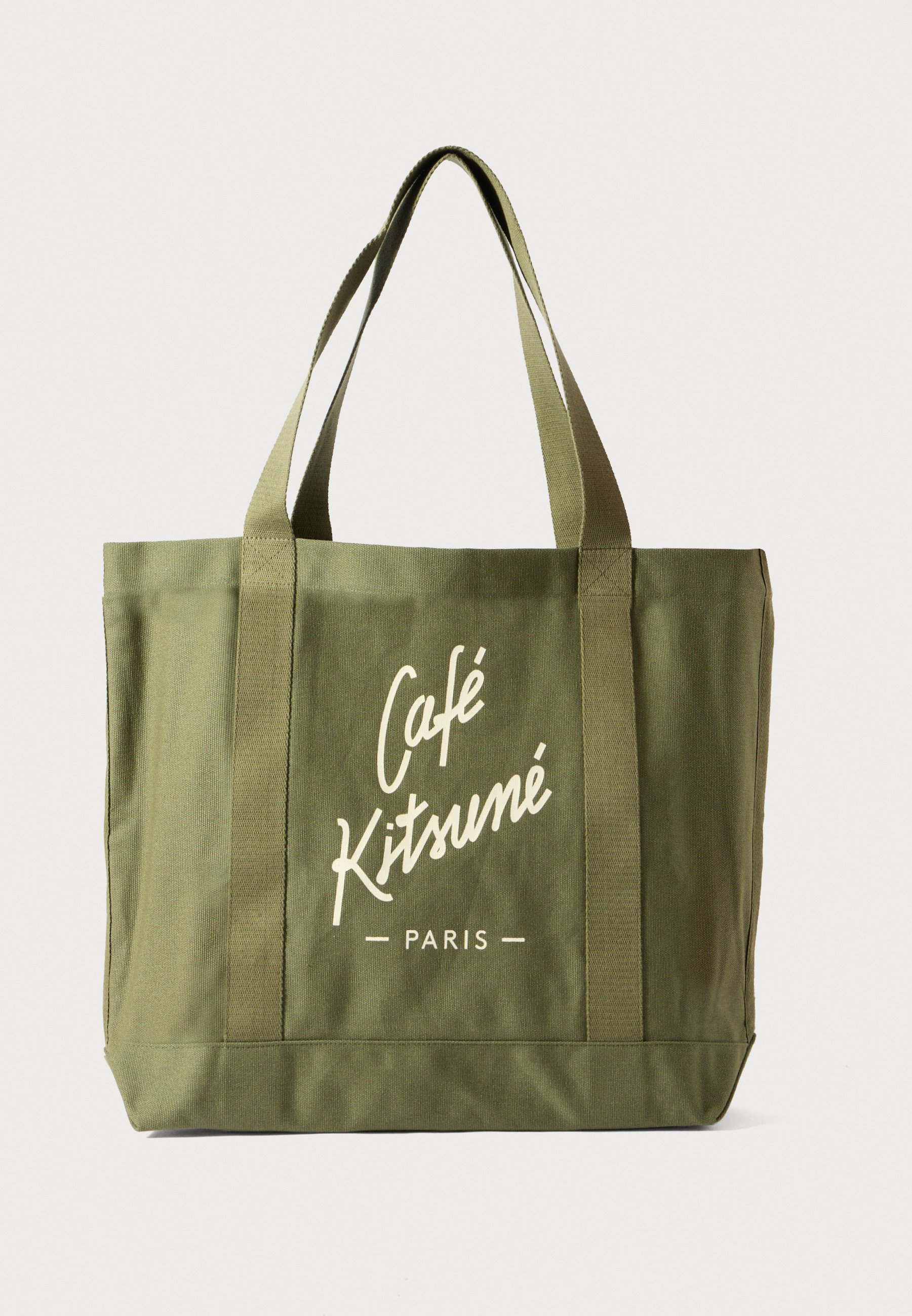 Café Kitsuné TOTE - Tote bag - dark khaki/khaki - Zalando.co.uk