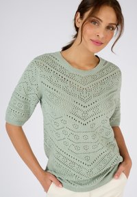 Damart AJOURÉE MANCHES AUX COUDES  - Camiseta estampada - vert jade