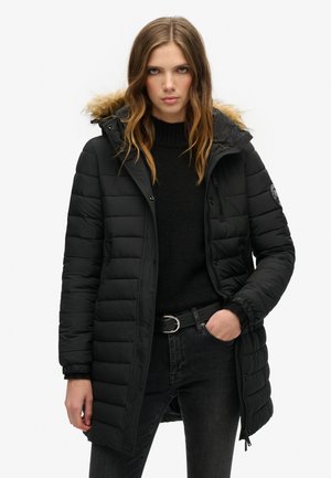 FUJI HOODED MID LENGTH PUFFER - Vinterfrakke - black