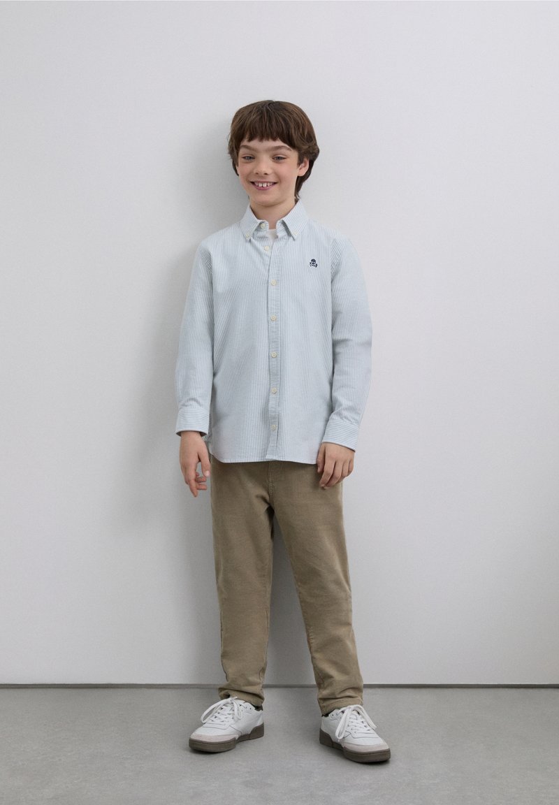 Scalpers NEW OXFORD - Camicia - light khaki stripes