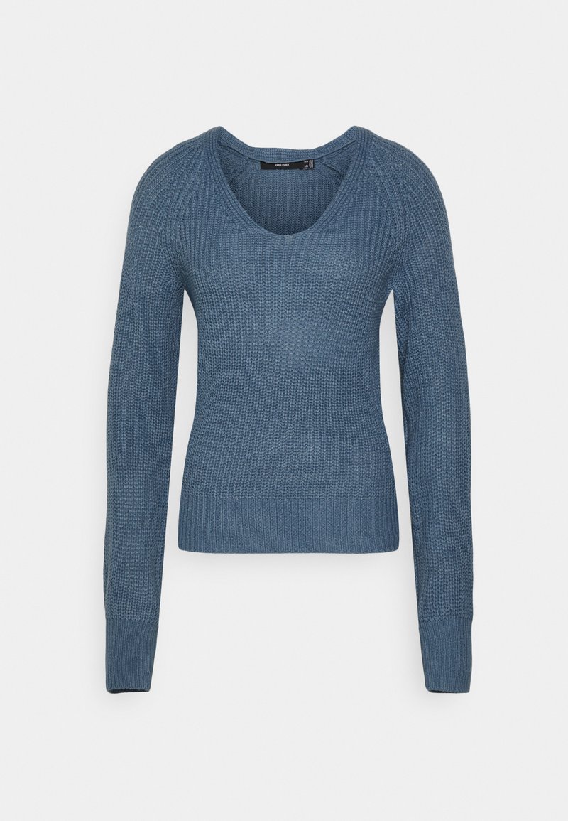 Damen Strickjacken | Vero Moda VMSAYLA V NECK Strickpullover china blue/blau - AD86363 Damen Strickjacken | Vero Moda VMSAYLA V NECK Strickpullover china blue/blau - AD86363