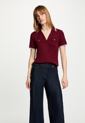 Morgan, MORGAN MORGAN FITTED POLO T-SHIRT - Polo shirt - bordeaux