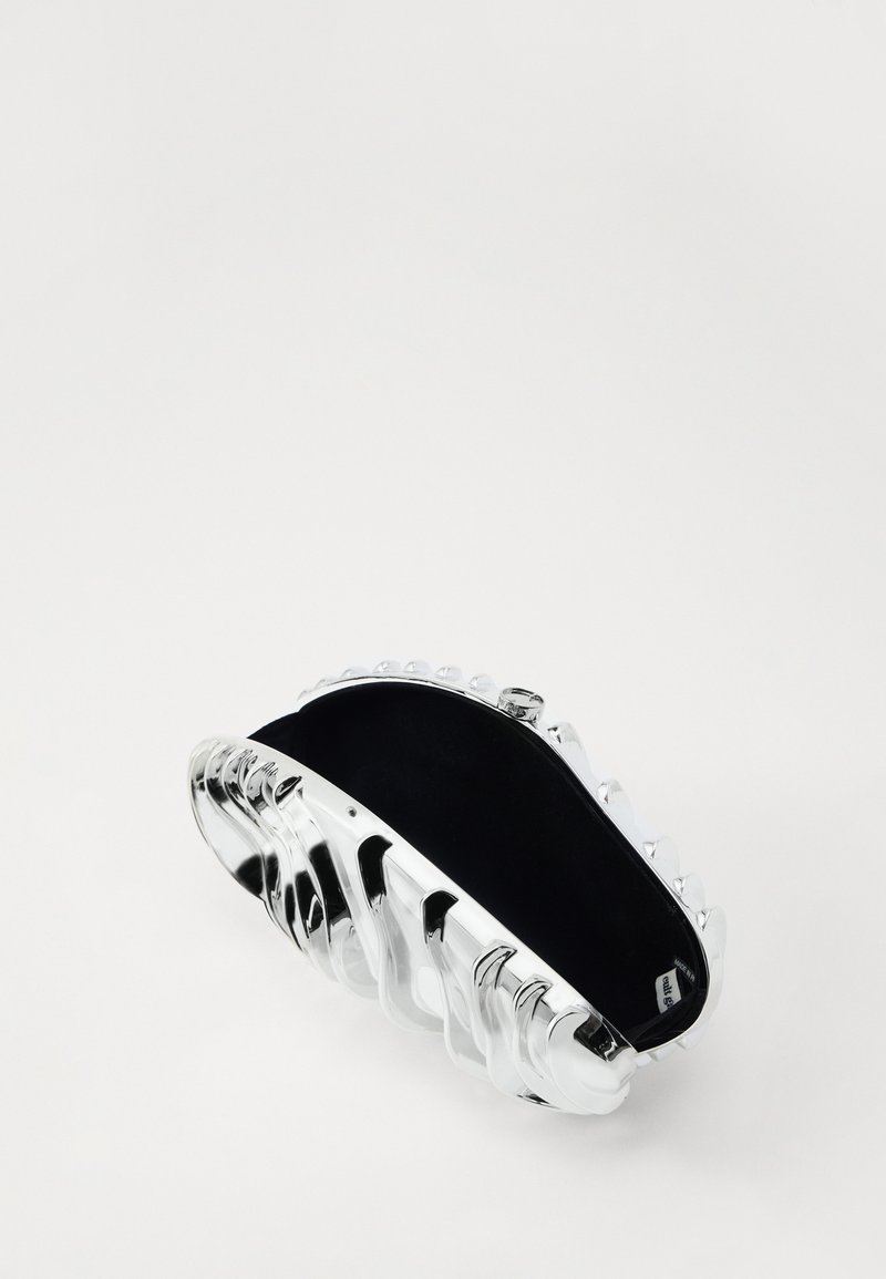 Cult Gaia EZARA CLUTCH - Clutch - shiny silver coloured