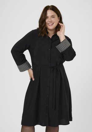 Rochie tip cămașă - black deep