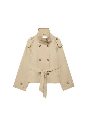 Stradivarius, HIGH NECK TRENCH COAT WITH BELT 01785118 - Leichte Jacke - brown