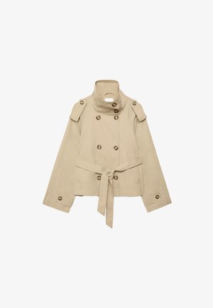 Stradivarius, HIGH NECK TRENCH COAT WITH BELT 01785118 - Let jakke / Sommerjakker - brown