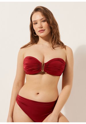 Calzedonia, SHINY SATIN BANDEAU - Bikini-Top - red