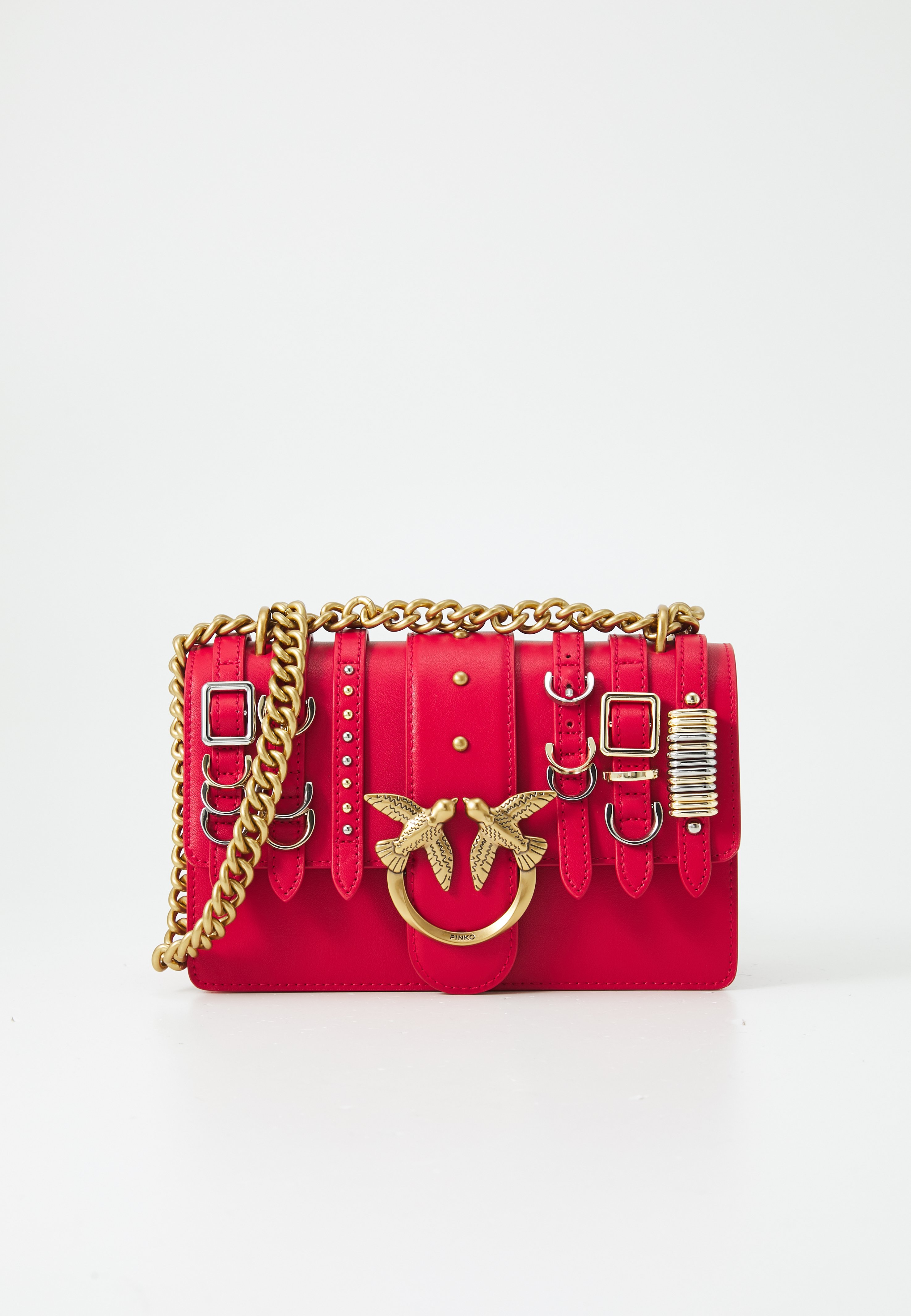 Pinko LOVE ONE MINI LIGHT - Geantă crossbody - limousine black Pinko LOVE ONE MINI LIGHT - Geantă crossbody - limousine black