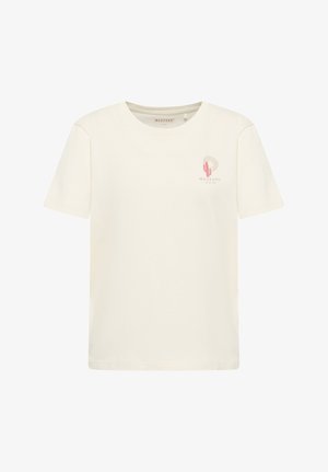 Mustang, HALBARM- STYLE FLORIS - T-Shirt print - weiß