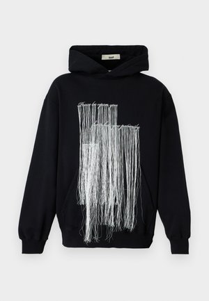 HOODIE PEACE WITH EMBROIDERY - Pulover s kapuco - black