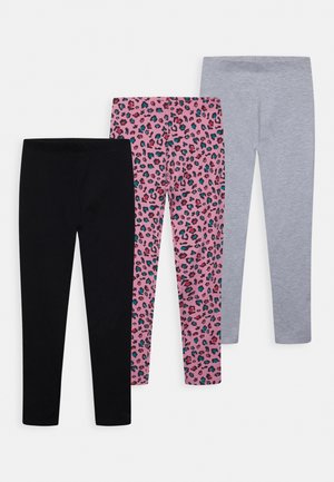 BASIC GIRLS 3 PACK - Legíny - multi-coloured / pink /grey