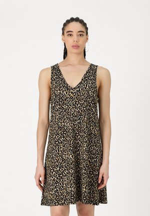 ONLPOPTRASH LIFE SPENCER DRESS  - Denné šaty - black/leo
