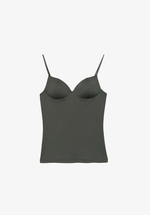 Stradivarius, CORSETRY-INSPIRED TOP - Débardeur - green