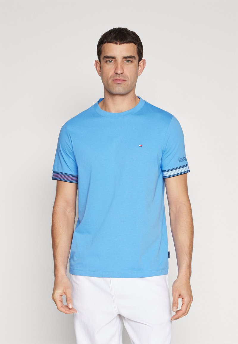 Tommy Hilfiger Flag Cuff Tee T Shirt Print Blue Spellblau Zalandode