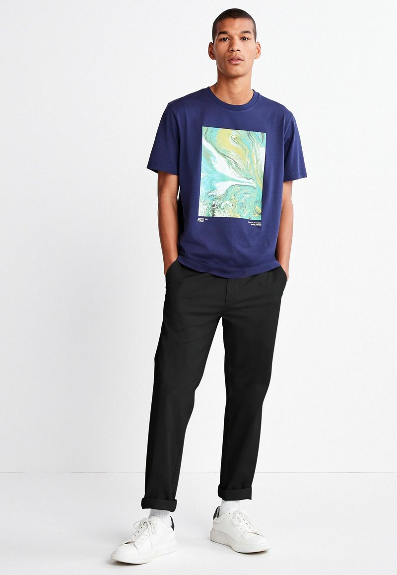 Next T-shirt print blauw