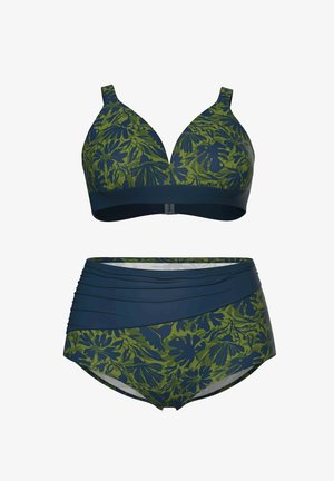 Ulla Popken, BLÜTEN SET - Bikinier - dark blue