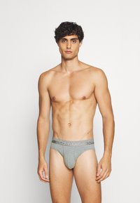 Calvin Klein Underwear HIP BRIEF 3 PACK MODERN STRUCTURE COTTON - Slip - white/ black/grey heather