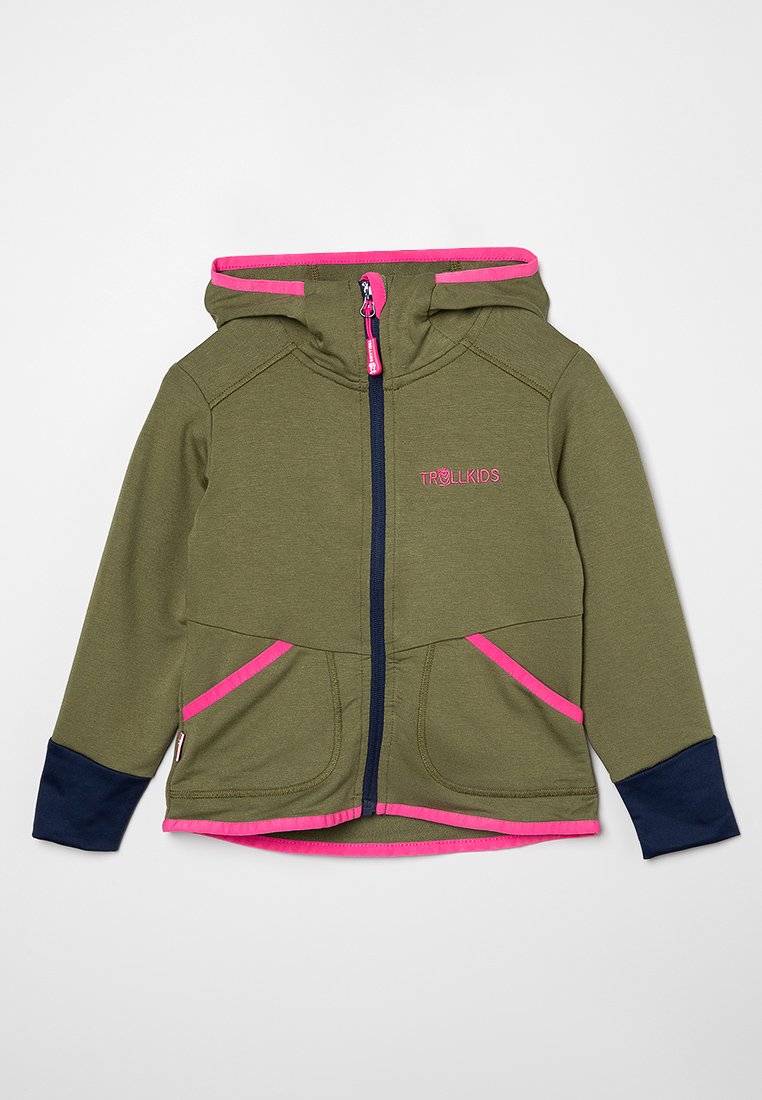 Trollkids Sweater met rits olijfgroen