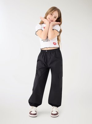 Terranova, LUNGO TINTA UNITA - Pantaloni cargo - nero