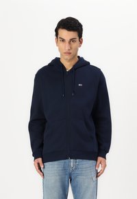 Tommy Jeans - FLAG ZIP - Felpa con zip - dark night navy Immagine in miniatura 1