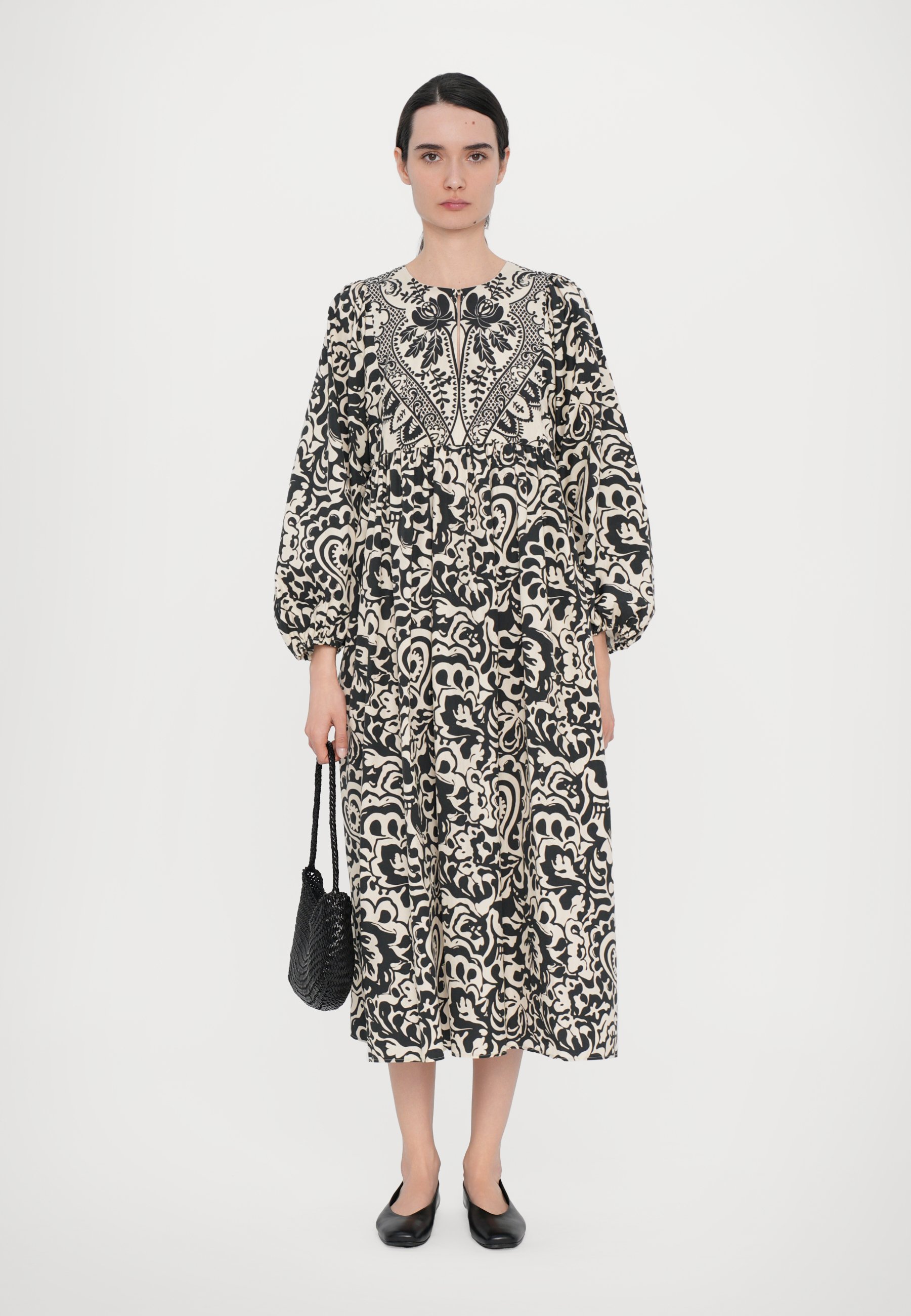 ワンピース Weekend Max Mara Anzio Dress Weekend Max Mara Omens Black Anzio Graphic-print Cotton