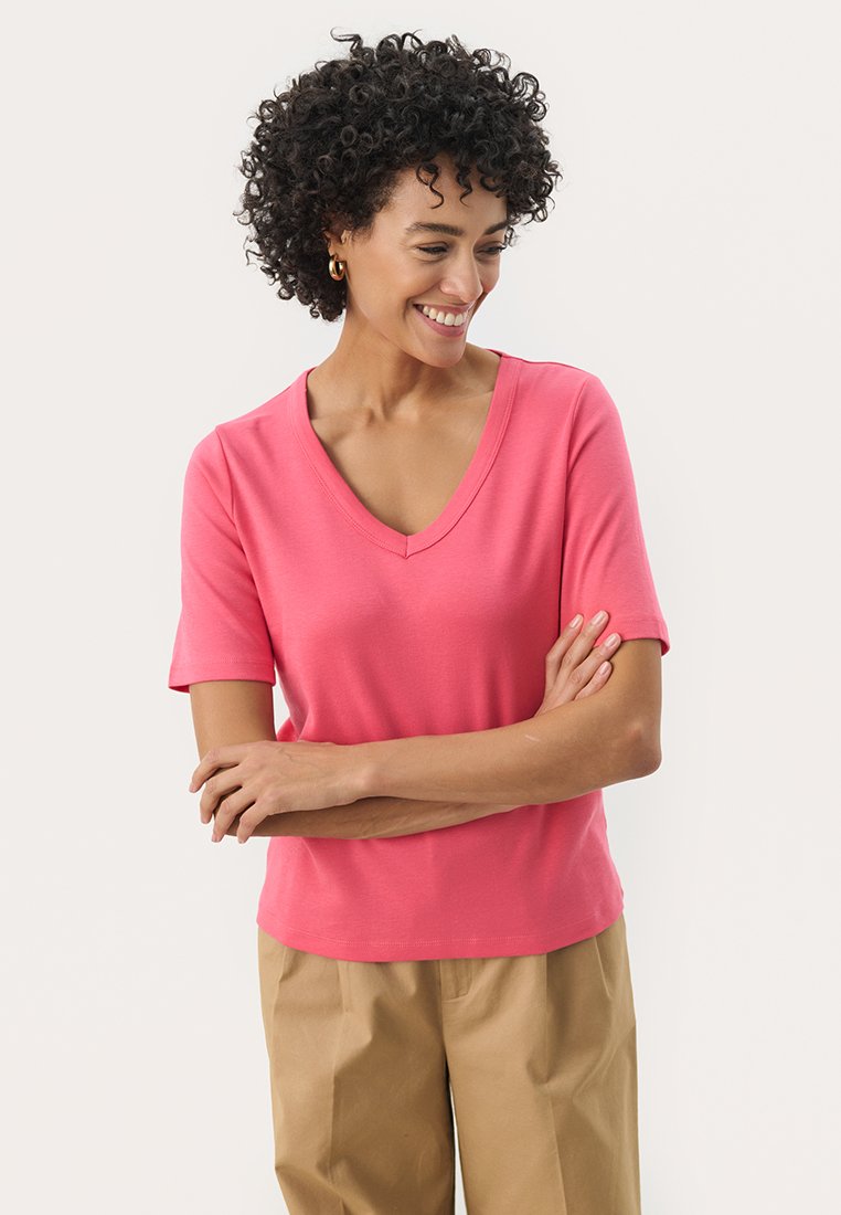 Part Two T-shirt basic donkerroze Part Two T-shirt basic donkerroze