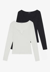 2 PACK - Langarmshirt - black/off-white
